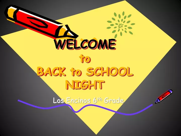 welcome to back to school night