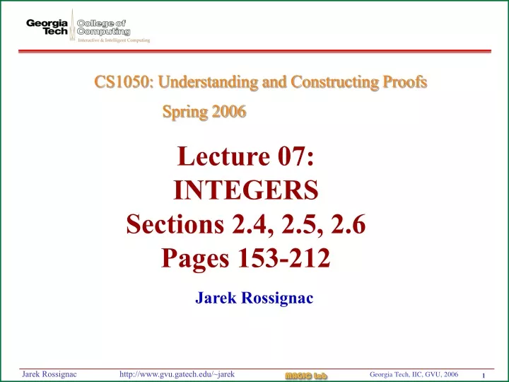 lecture 07 integers sections 2 4 2 5 2 6 pages 153 212