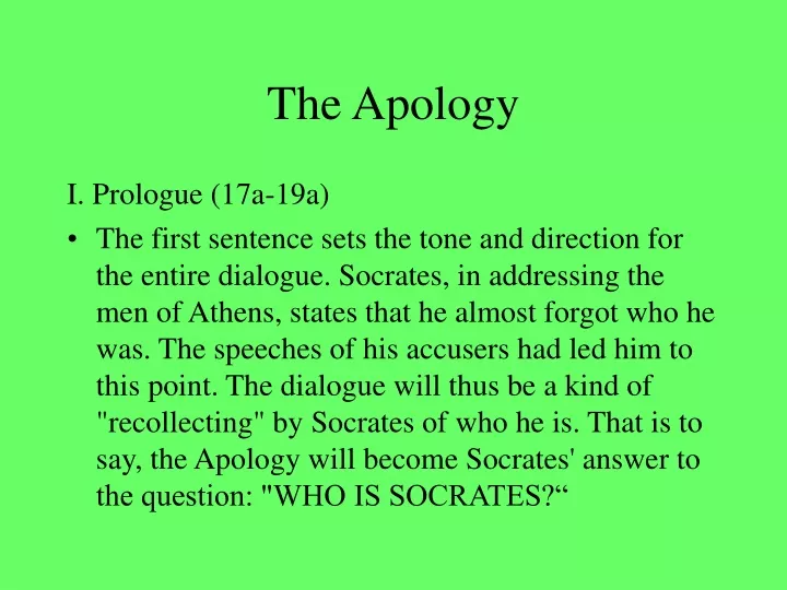 the apology