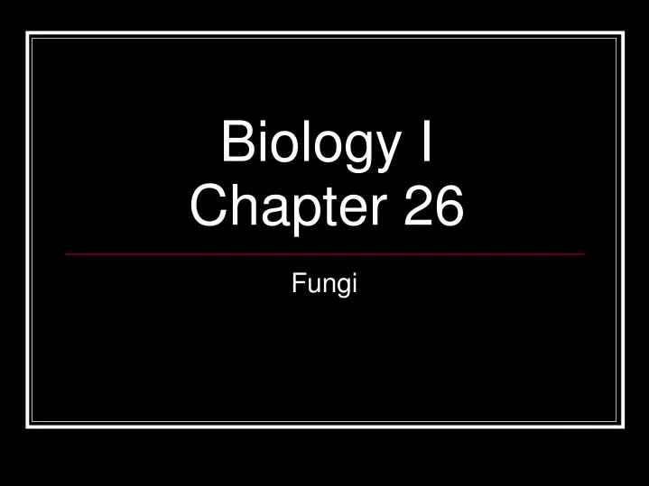 biology i chapter 26