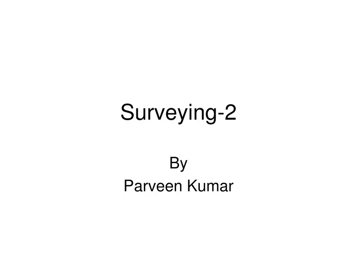 surveying 2