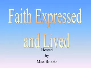 Hosted by Miss Brooks