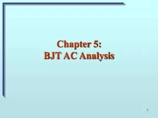 Chapter 5:  BJT AC Analysis