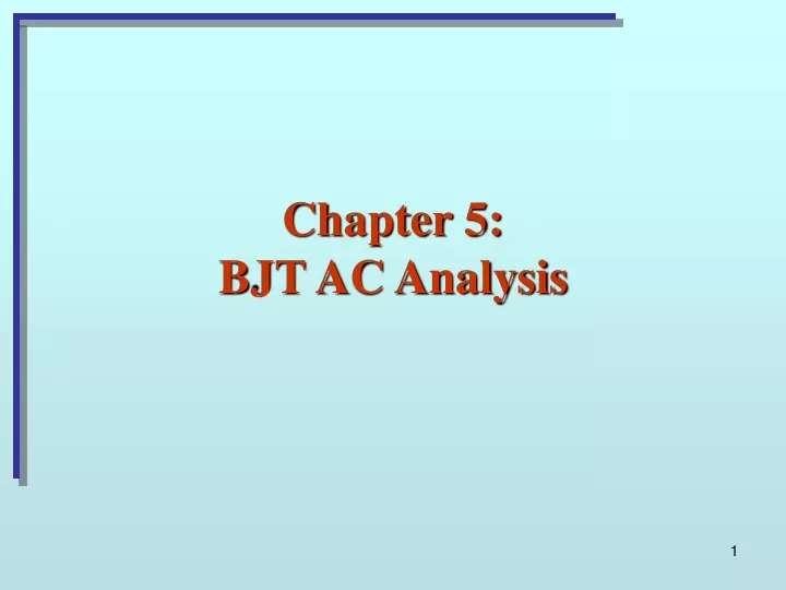 chapter 5 bjt ac analysis
