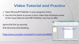 Video Tutorial and Practice