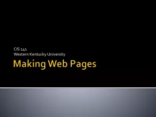 Making Web Pages