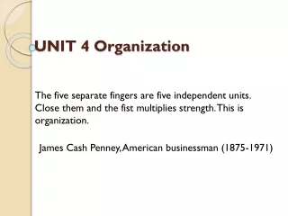 UNIT 4 Organization
