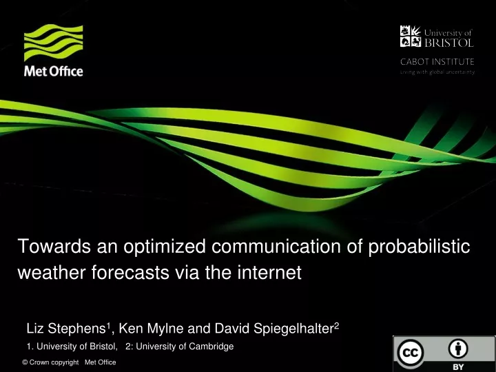 towards an optimized communication of probabilistic weather forecasts via the internet