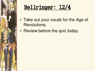 Bellringer: 12/4