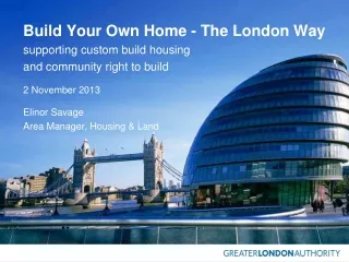 Build Your Own Home - The London Way supporting custom build housing  and community right to build