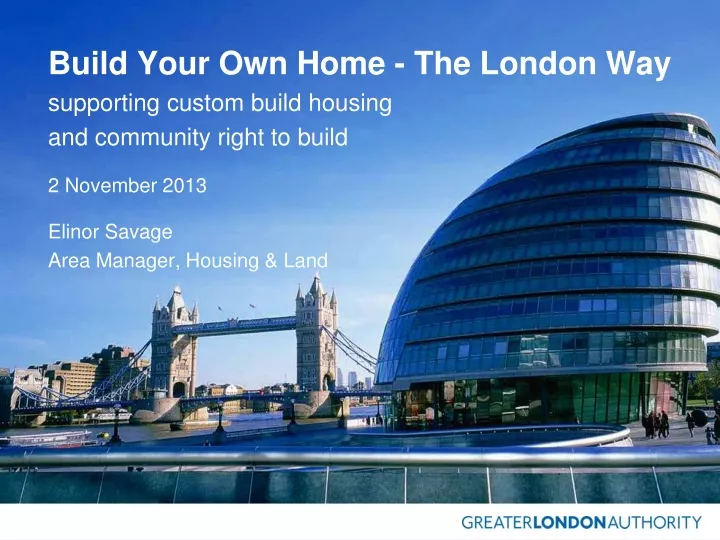 build your own home the london way supporting