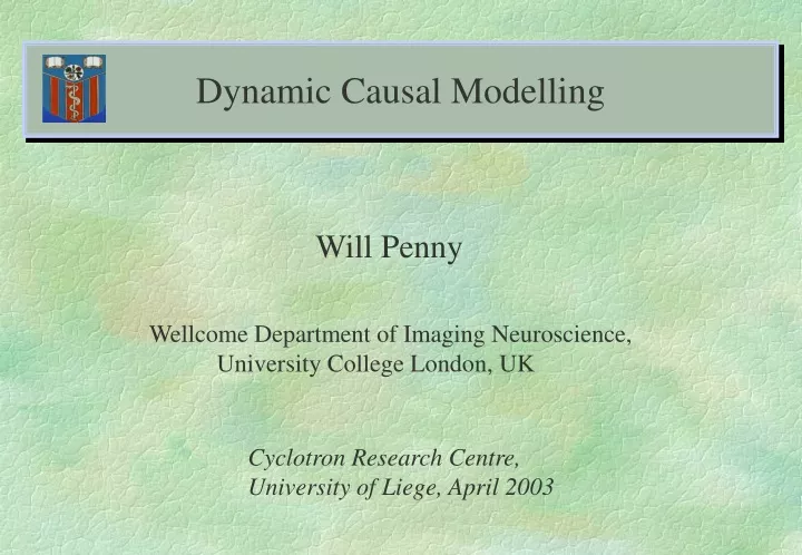 dynamic causal modelling