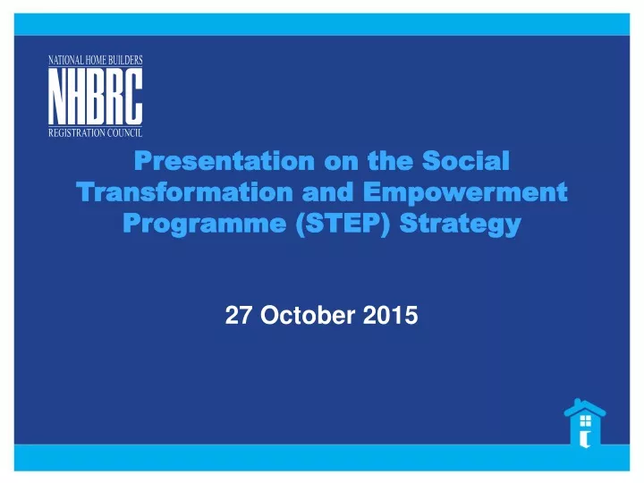 presentation on the social transformation and empowerment programme step strategy
