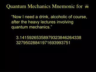 Quantum Mechanics Mnemonic for  p