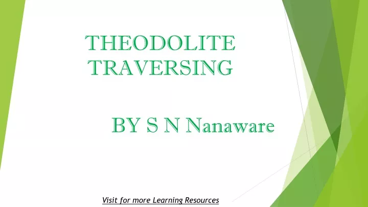 theodolite traversing by s n nanaware