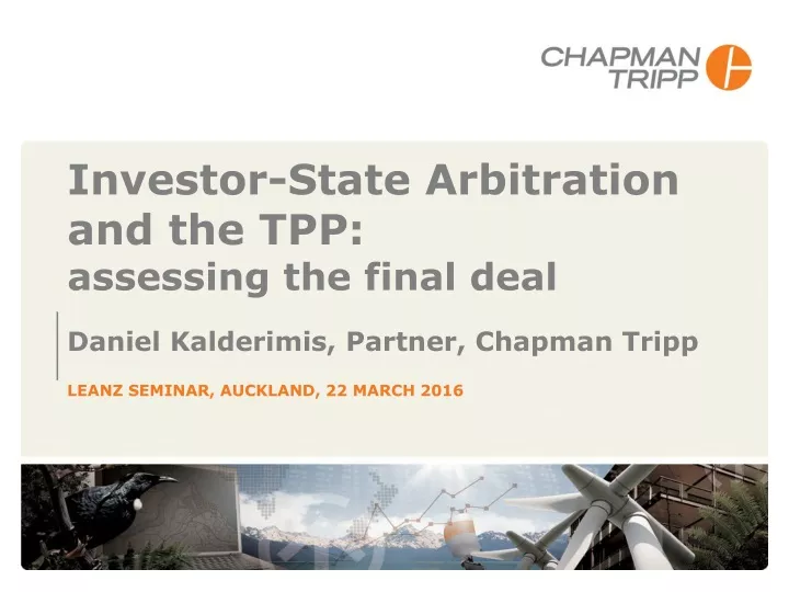 investor state arbitration and the tpp assessing the final deal