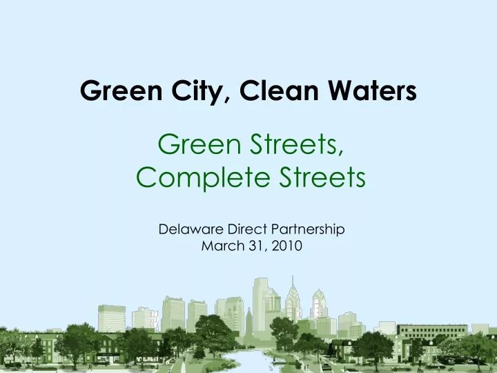 green city clean waters