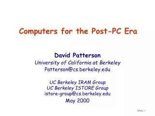 Computers for the Post-PC Era