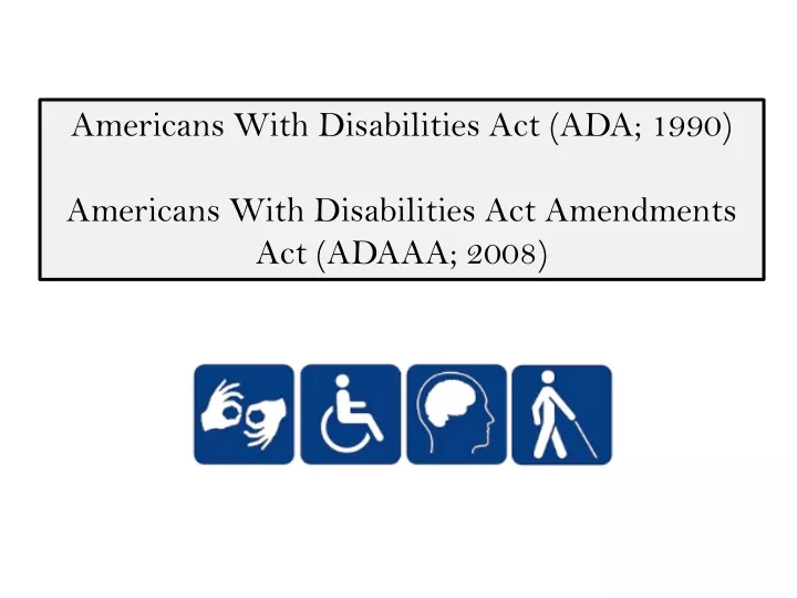 americans with disabilities act ada 1990