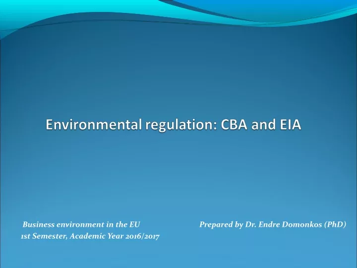 business environment in the eu prepared