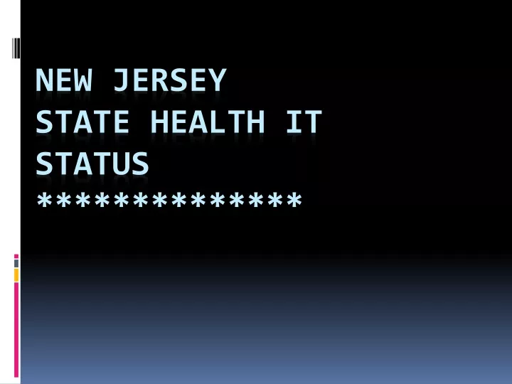 new jersey state health it status