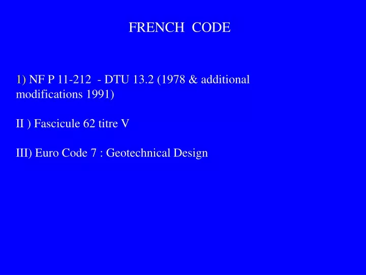 french code