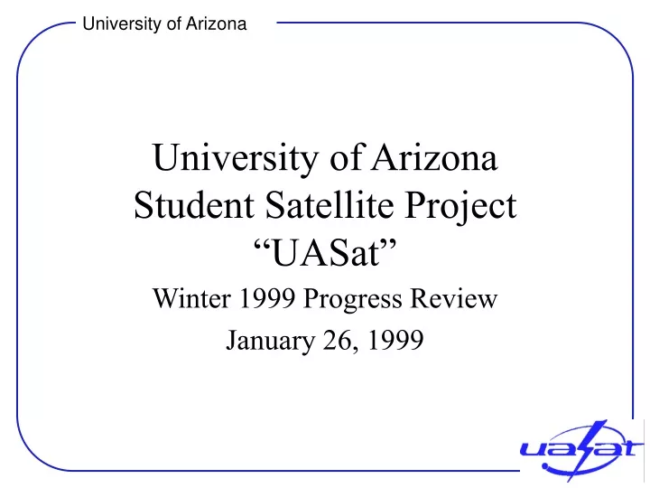 university of arizona student satellite project uasat