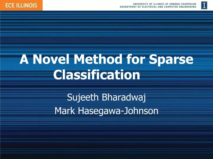 a novel method for sparse classification