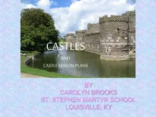 CASTLES AND  CASTLE LESSON PLANS