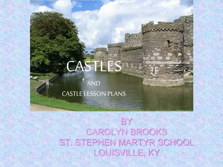 castles and castle lesson plans