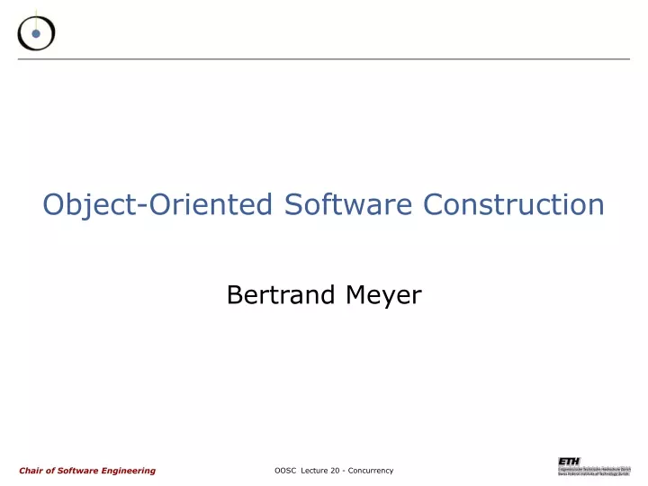 object oriented software construction