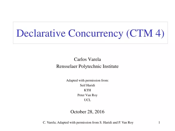 declarative concurrency ctm 4