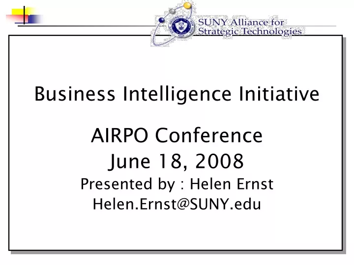business intelligence initiative