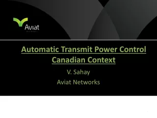 Automatic  Transmit Power  Control Canadian  Context