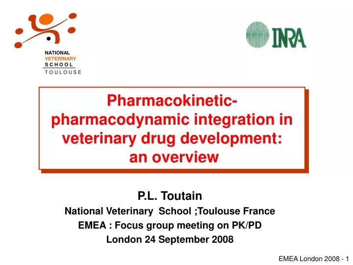 pharmacokinetic pharmacodynamic integration in veterinary drug development an overview