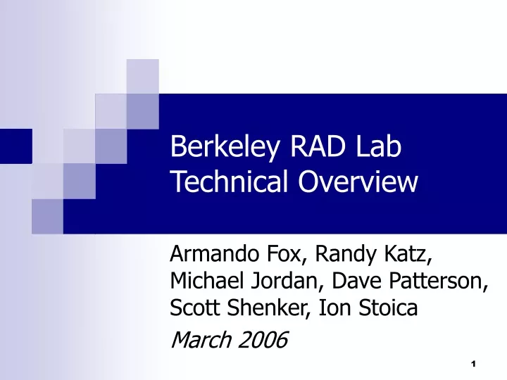 berkeley rad lab technical overview