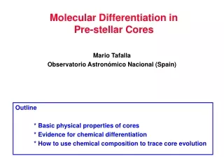 Molecular Differentiation in  Pre-stellar Cores