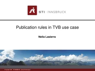 Publication rules in TVB use case