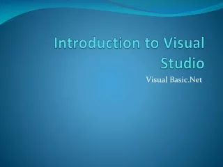 Introduction to Visual Studio