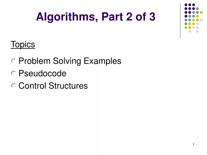 algorithms part 2 of 3