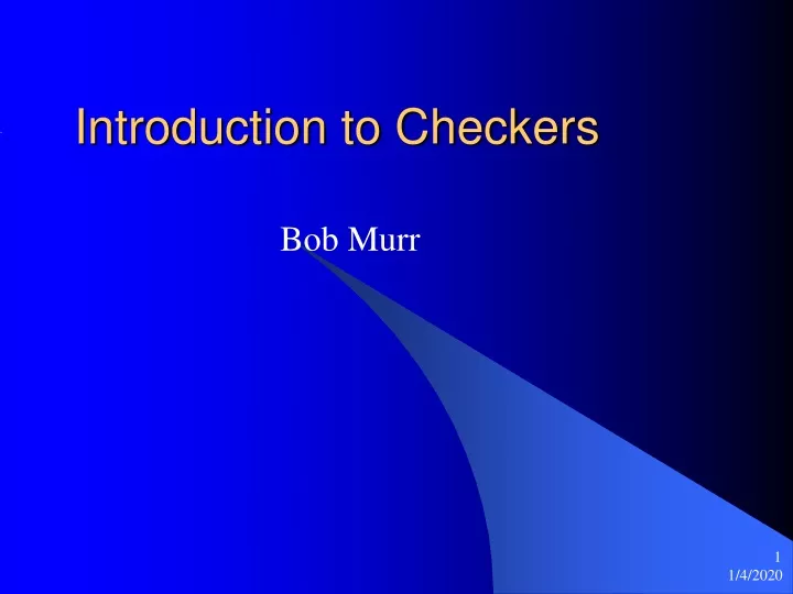 introduction to checkers