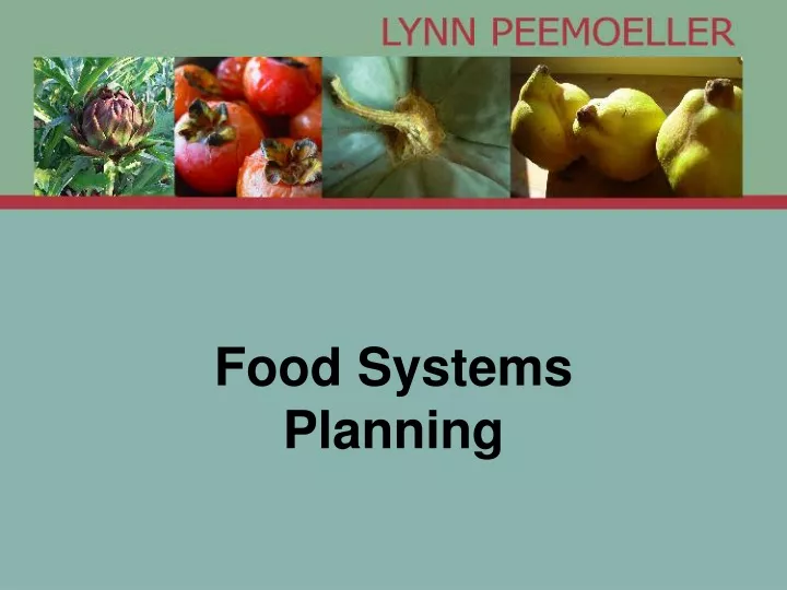 food systems planning