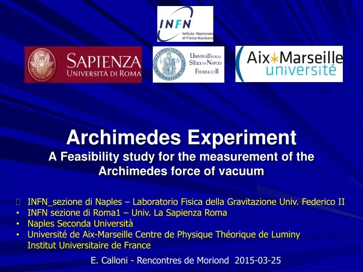 archimedes experiment a feasibility study for the measurement of the archimedes force of vacuum