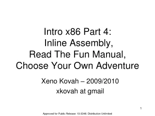 Intro x86 Part 4:  Inline Assembly, Read The Fun Manual, Choose Your Own Adventure