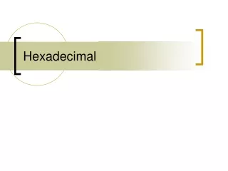 Hexadecimal