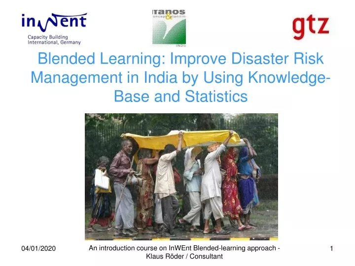 blended learning improve disaster risk management in india by using knowledge base and statistics