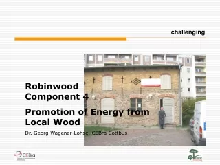 Robinwood Component 4 Promotion of Energy from Local Wood Dr. Georg Wagener-Lohse, CEBra Cottbus