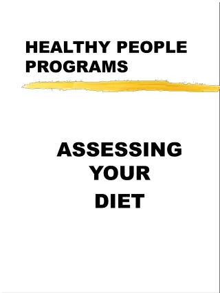 HEALTHY PEOPLE PROGRAMS
