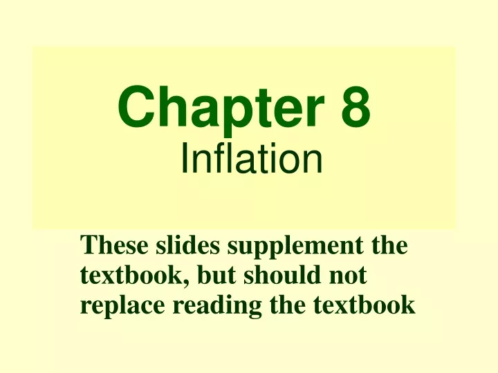 chapter 8 inflation