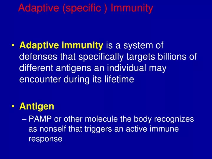adaptive specific immunity